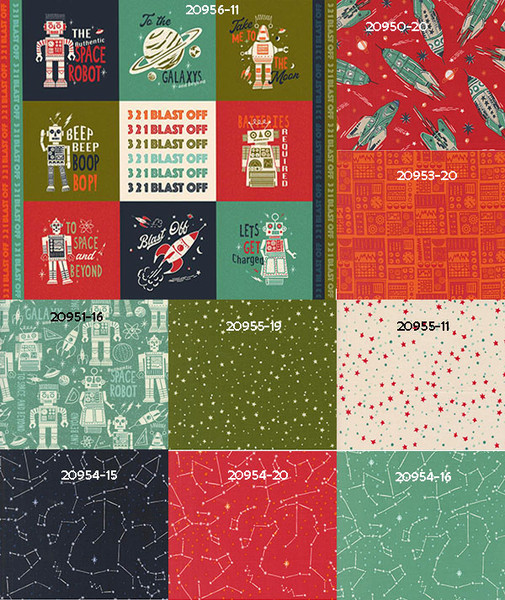 321 Blast Off Cotton Fabric by the meter by Moda Fabrics 321 Blast Off Cotton Fabric by the meter by Moda Fabrics