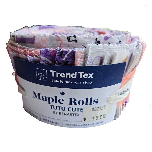 Tutu Cute Jelly Roll Pack of 40 by Nicole Decamp for Benartex Fabrics, custom cut by Trend-Tex Fabrics