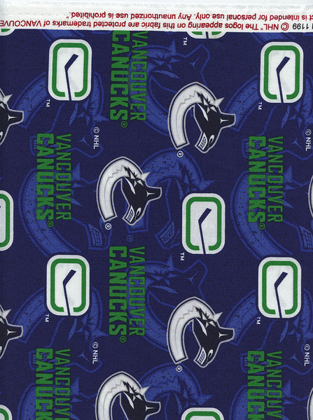 Sykel Enterprises Licensed NHL Vancouver Canucks Blue Tone-on-Tone Cotton, SKU# 1199-VAN Sykel Enterprises Licensed NHL Vancouver Canucks Blue Tone-on-Tone Cotton, SKU# 1199-VAN