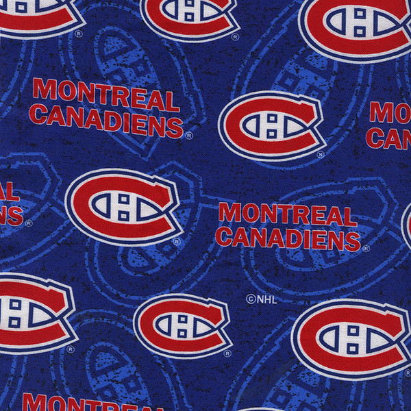 Sykel Enterprises Licensed NHL Montreal Canadiens Blue Tonal Cotton Fabric, SKU# 1199CAN