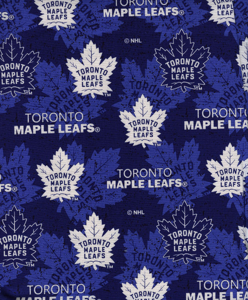 Sykel Enterprises Licensed NHL Official Toronto Maple Leafs Blue and White Cotton Fabric, SKU# 1199-MAP