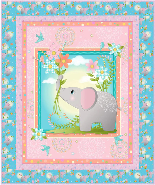 Wee Ones Baby Elephant "Quilt Sew Easy" Complete Kit