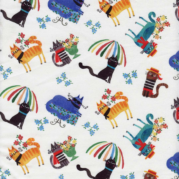Ciao Bella Caffe Cats by Contempo Studio for Benartex Fashion Fabrics, SKU# 16613-09