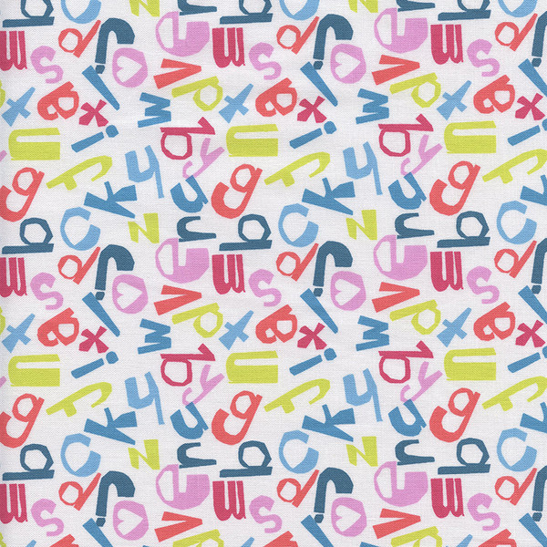 Silly Safari Multi Colored Alphabet Tossed on White