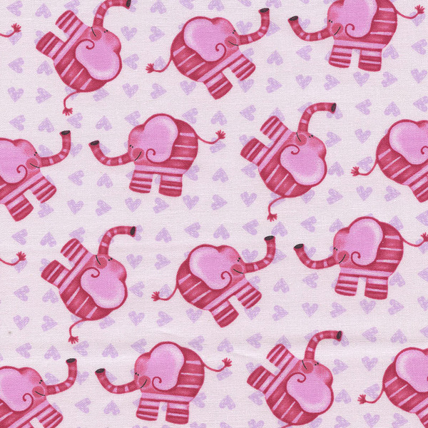 Silly Safari Pink Elephants on Pink