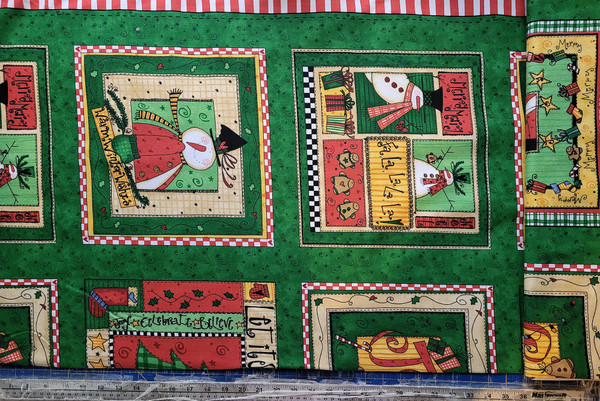 Just Snow Cotton Flannel Panel by Pat Yuille