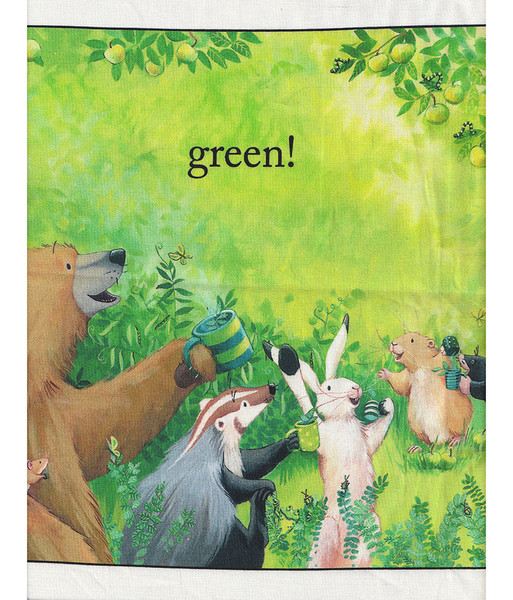 Adventures of Bear & Friends Cotton Blocks Panel by Elizabeth Studios