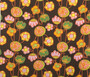 MERRY MUSHROOMS Geometric Flowers on Chocolate Brown