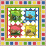 Bear Sees Colors Starburst Quilt Kit, by Kids Fabrics Kreations