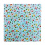 Romantic Floral Mini Roses Turquoise 8 1/2" sq.