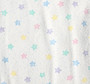 Pastel Colored Stars on White Flannelette