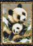Pandanamania Panel Block Panel by Howard Robinson for Elizabeth Studios, SKU# 1261-B