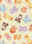 Watch Them Grow Animals tossed on Butter Yellow by KK Fabrics, SKU# 2041C