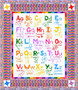Rainbow Stars Alphabet "Quilt Sew Easy" Baby Kit featuring the Color My World fabric collection by Blank Textiles of the same name.  Designed by Kids Fabrics Kreations