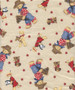 Cowboy Teddy Bears Flannel on Cream by Fabric Traditions