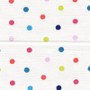 Silly Safari Animals Multi-colored Polka Dots on White