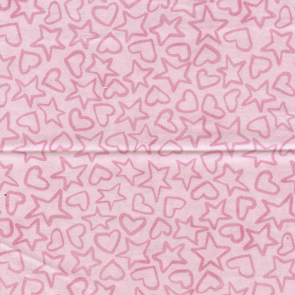 BFF's (BABY'S FIRST FRIENDS) - Pink Tone-on-Tone Hearts and Stars