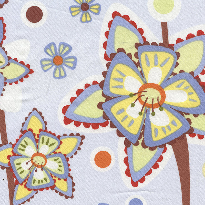FROLIC Large Flowers on Blue by Wendy Slotboom