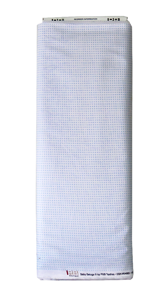 BABY BELUGA Lt. Blue and White Checkerboard Fabric by P&B Textiles BABY BELUGA Lt. Blue and White Checkerboard Fabric by P&B Textiles