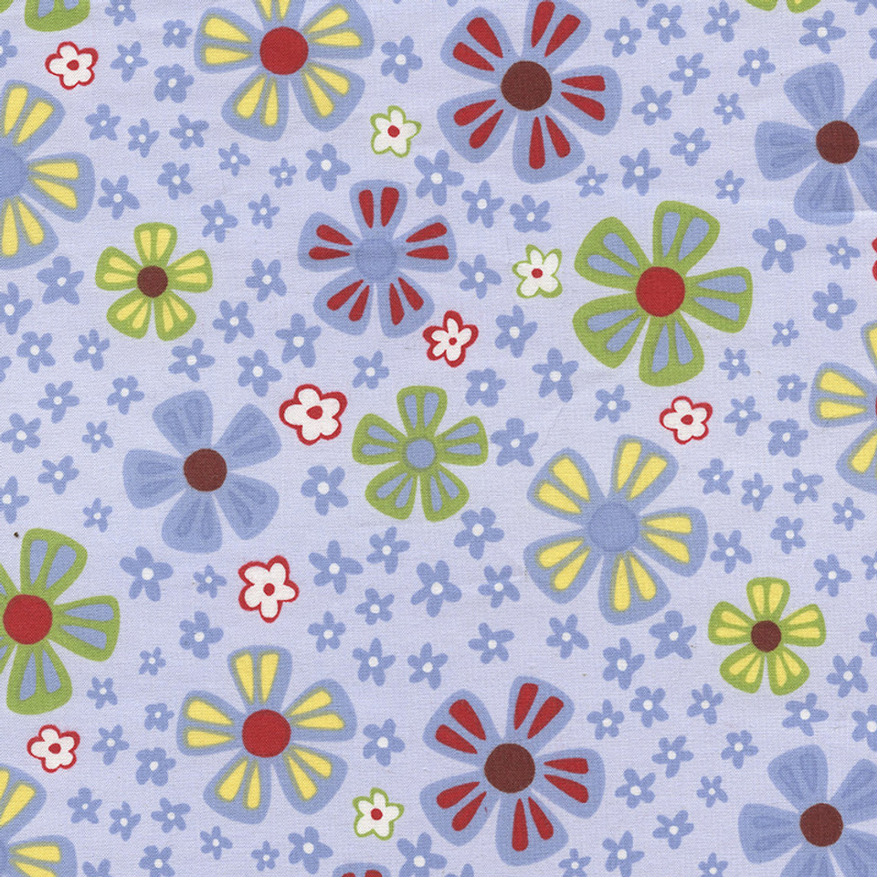 FROLIC Medium Flowers on Blue by Wendy Slotboom