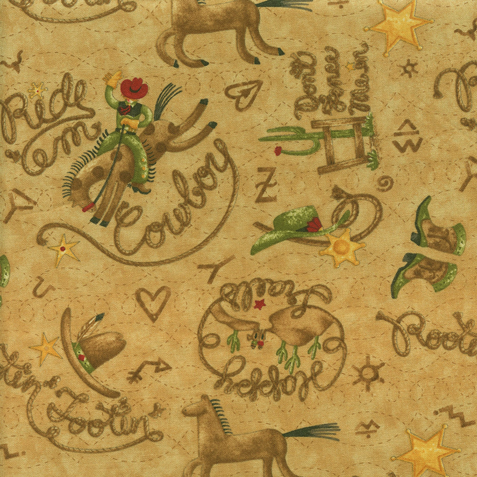 RODEO: Ride em Cowboy Tan by Debbie Mum for South Sea Imports