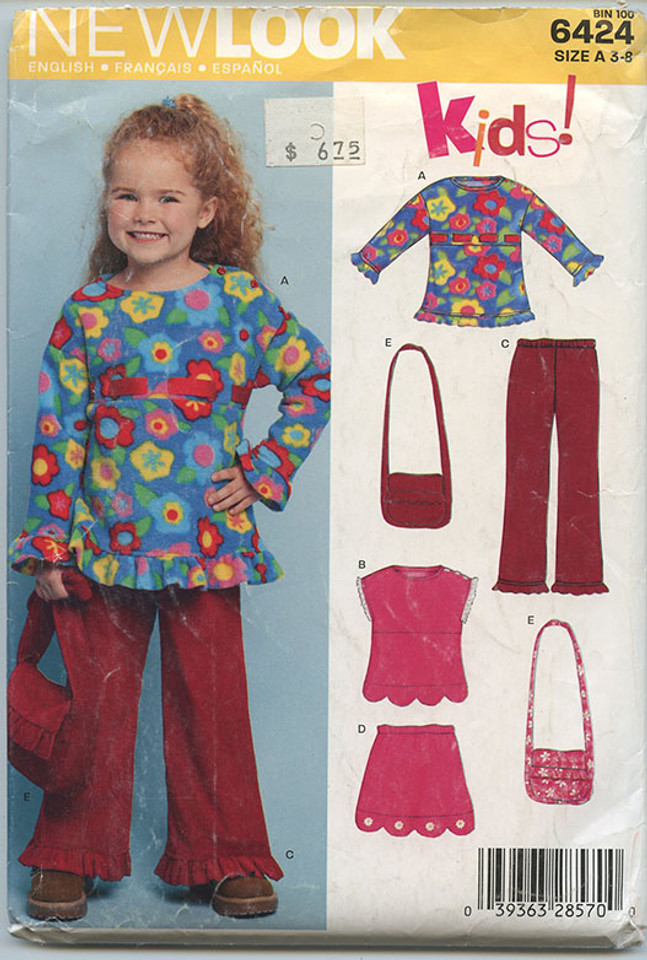 New Look Pattern 6424 - Fleece Dress, pants, robe and Night Shirt New Look Pattern 6424 - Fleece Dress, pants, robe and Night Shirt