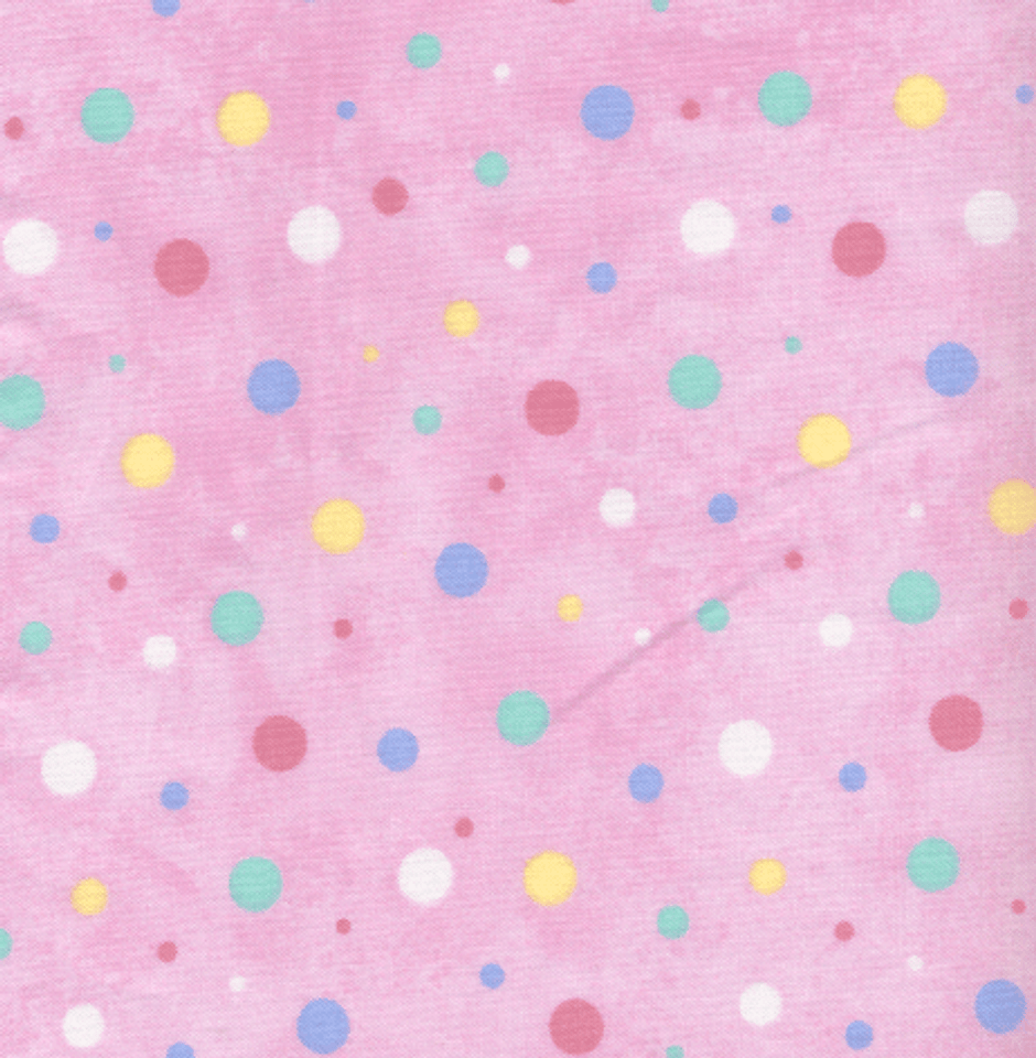Miracle Baby Multi-Colored Polka Dots on Pink Miracle Baby Multi-Colored Polka Dots on Pink
