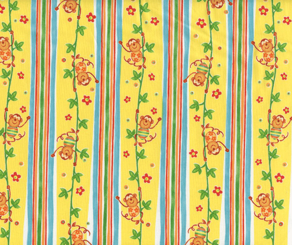 Safari Sweethearts Monkey Vine Multi Stripe Safari Sweethearts Monkey Vine Multi Stripe