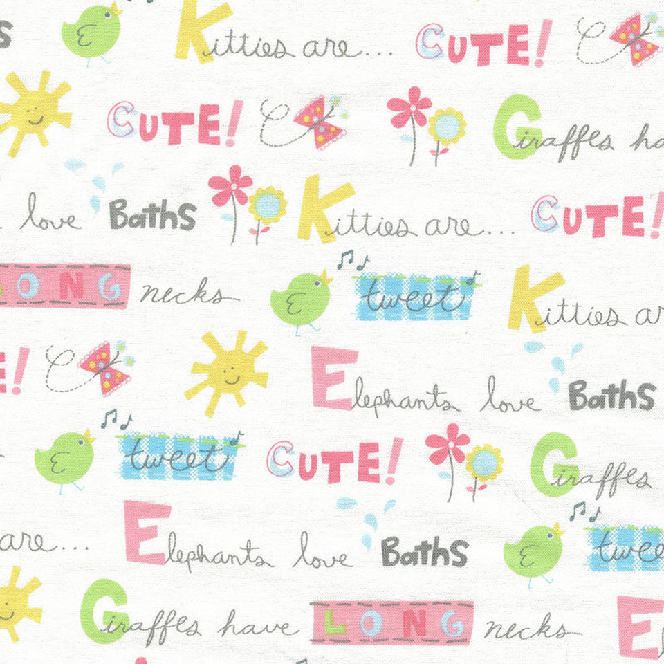 Simply Baby Pink Wording on White