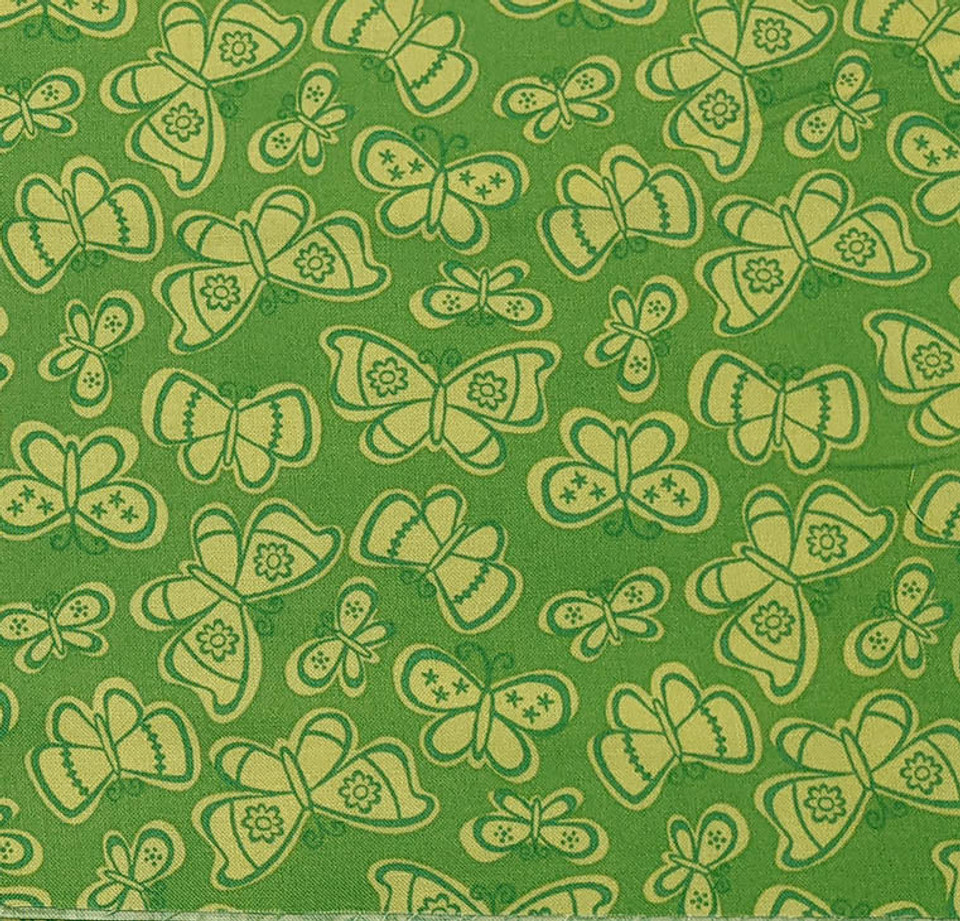 Flower Bucket Green Tonal Butterflies Cotton Fabric by Genevieve Gail for Windham Fabrics SKU 30363-2 Flower Bucket Green Tonal Butterflies Cotton Fabric by Genevieve Gail for Windham Fabrics SKU 30363-2
