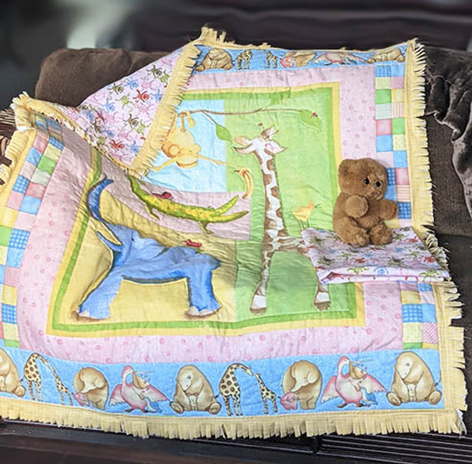 Jungle Jamboree "Quilt Sew Easy" Complete Baby Quilt Kit