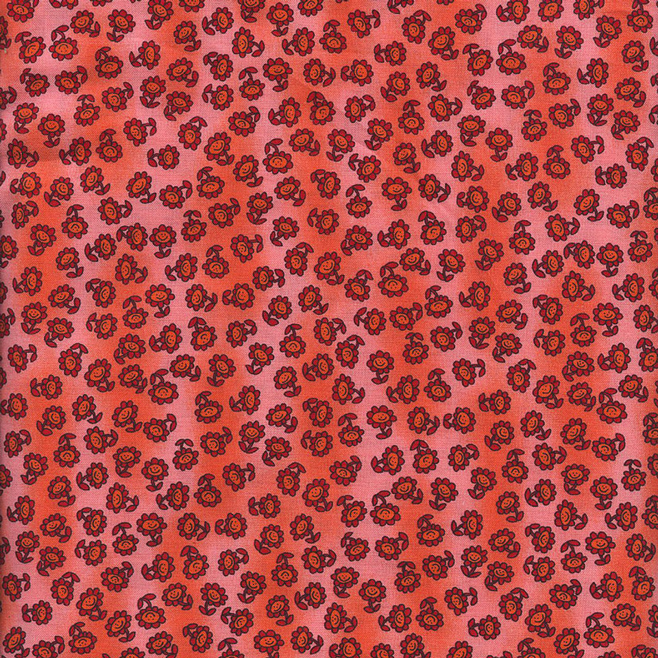Lancaster Baby Small Happy Flowers Deep Coral