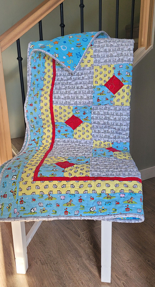 Playful Cuties 4 Farm Animal Baby Quilt Kit