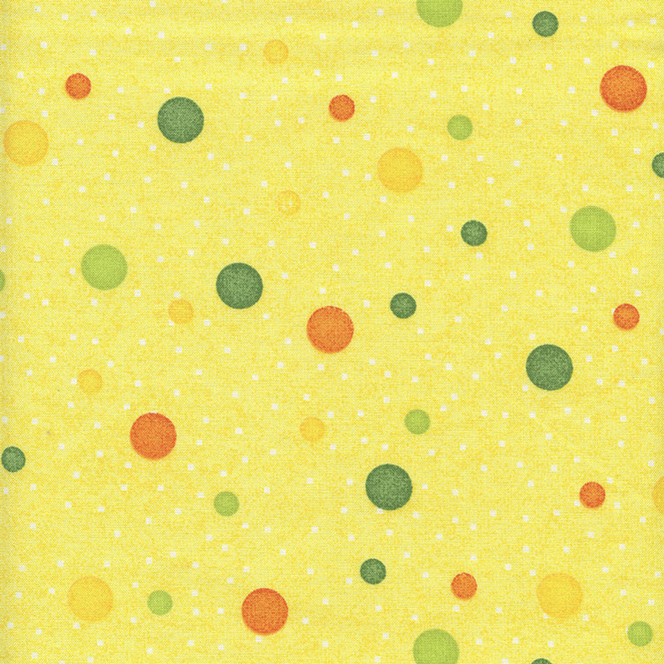 Color Scapes Multi Polka Dots on Yellow Color Scapes Multi Polka Dots on Yellow