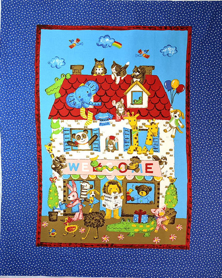 Lets Be Friends Panel Blue