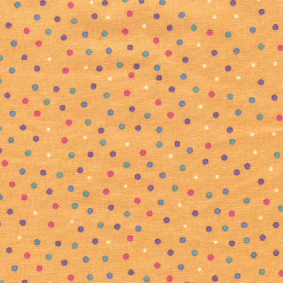 Baby Talk Multi-colored Polka Dots on Peach Baby Talk Multi-colored Polka Dots on Peach
