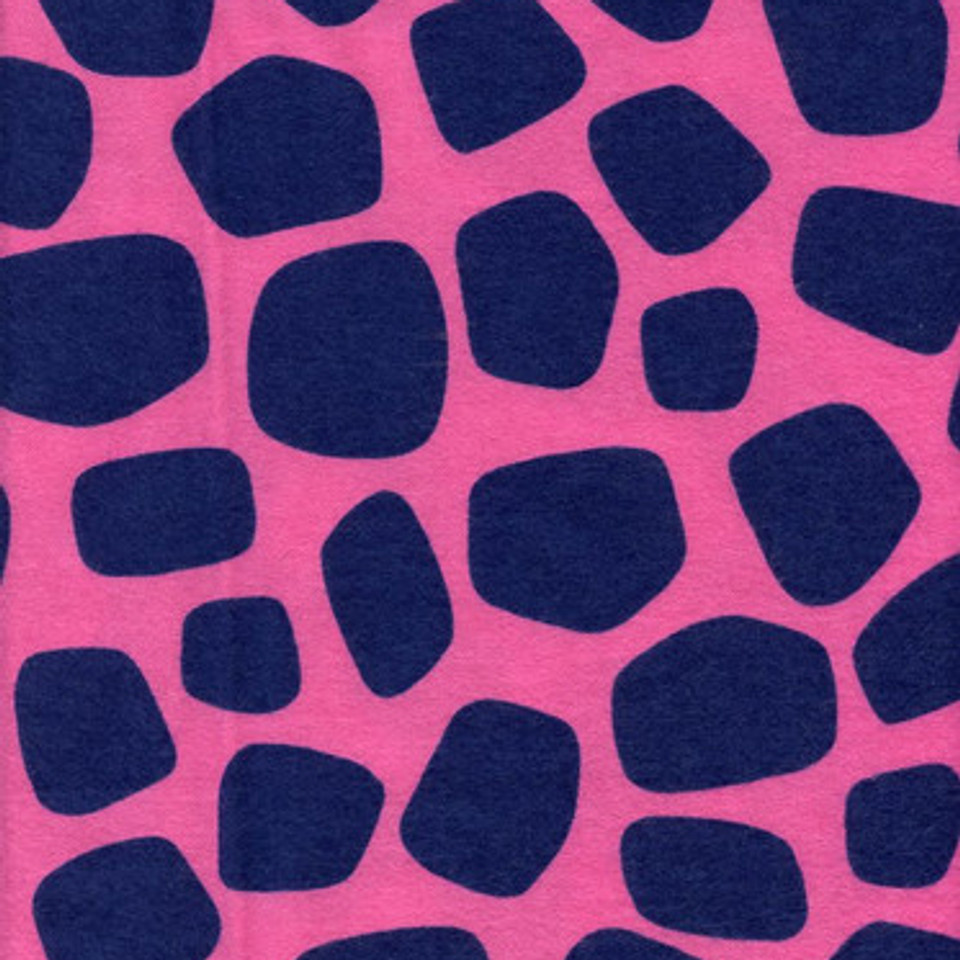 Fluffy Jungle Large Giraffe Spots Hot Pink Flannel by Laura Berringer for Marcus Bros.