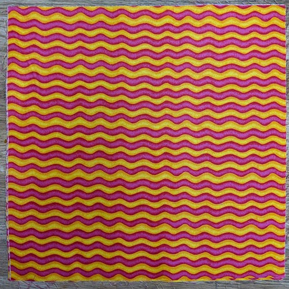 Bubbles & Waves Hot Pink/Orange Wavy Stripe - 12 1/2" Block Bubbles & Waves Hot Pink/Orange Wavy Stripe - 12 1/2" Block
