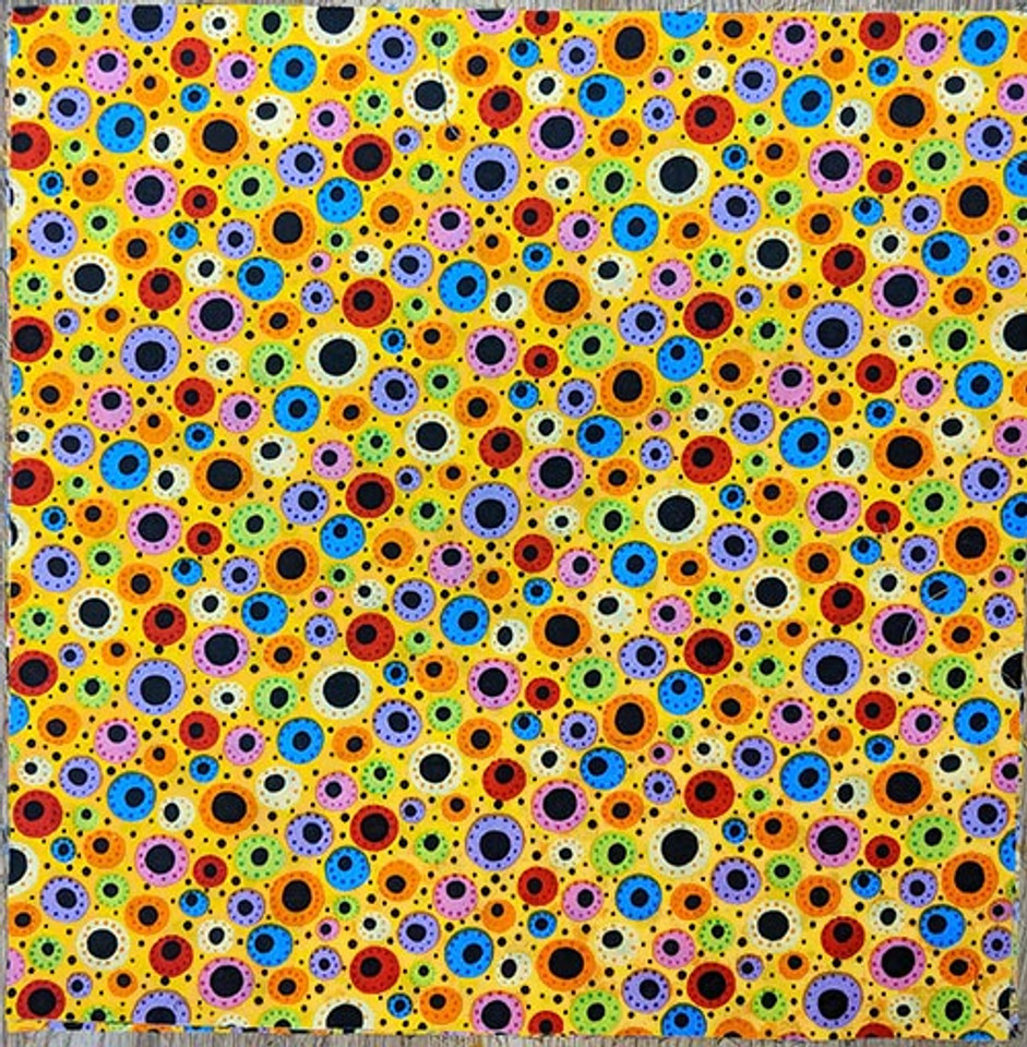 Funky Monkey's Funky Circles Orange - 12 1/2" Block Funky Monkey's Funky Circles Orange - 12 1/2" Block