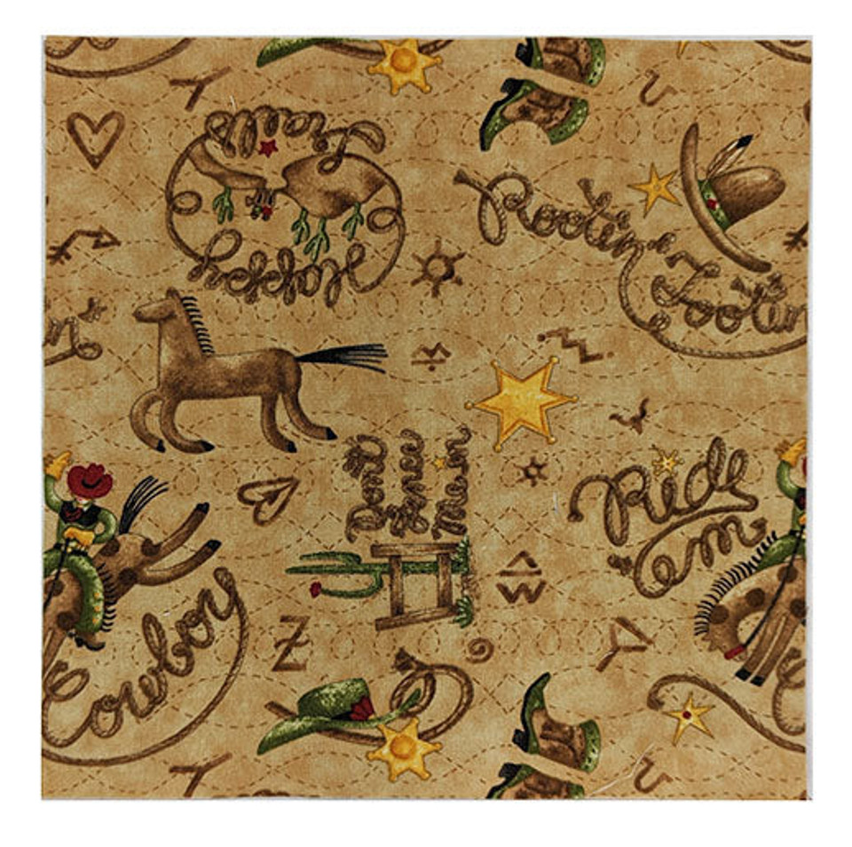 Rodeo Days on Tan 8 1/2" sq Rodeo Days on Tan 8 1/2" sq