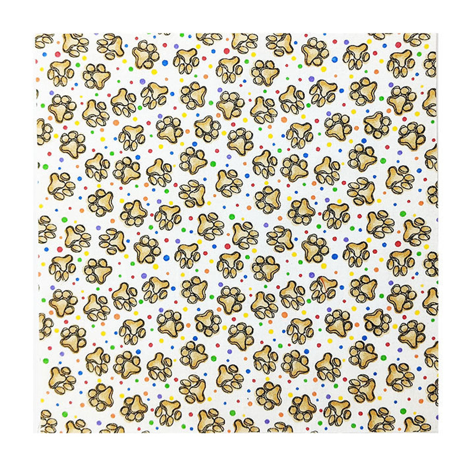 Polka Dot Paw Prints 8 1/2" sq Polka Dot Paw Prints 8 1/2" sq