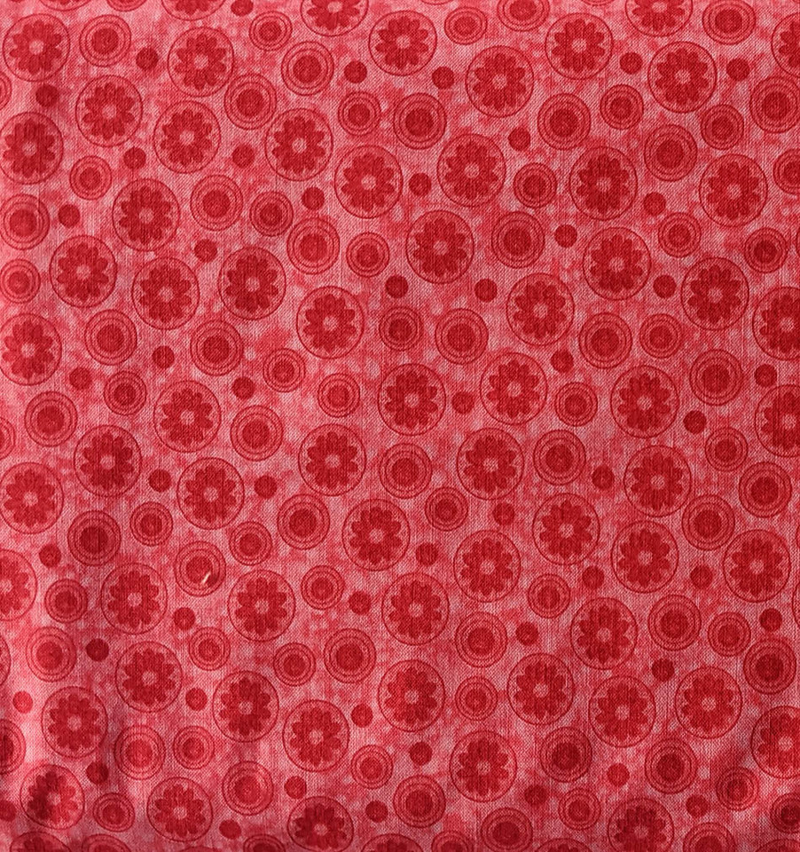 Hoppy Days Geometric Flowers on Strawberry