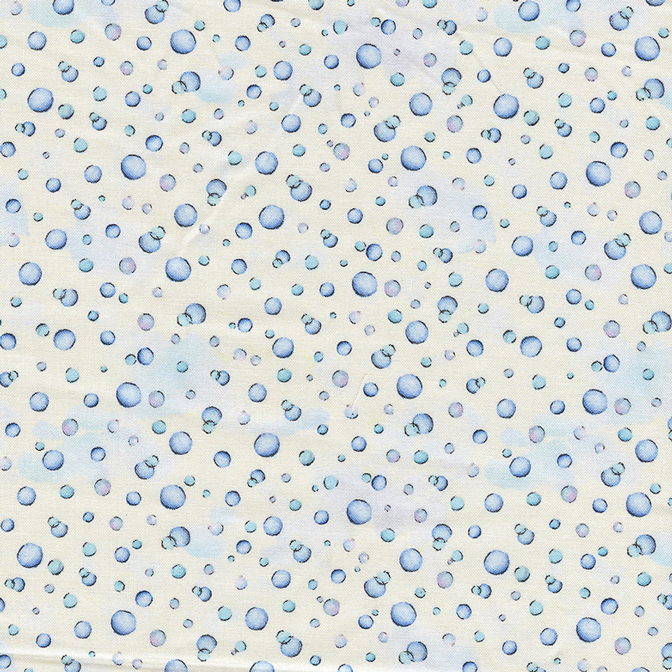 P&B Textiles Enchanted Seas Bubbles on White, SKU #04944-B