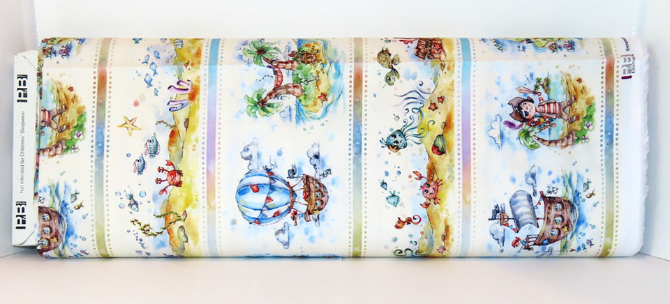 P&B Textiles Enchanted Seas Border Stripe