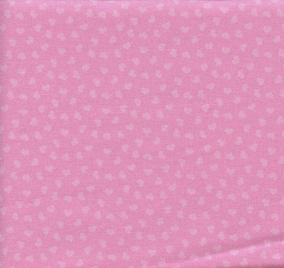 Little Ballerina's Tonal Hearts on Bright Pink by Elizabeth's Studio