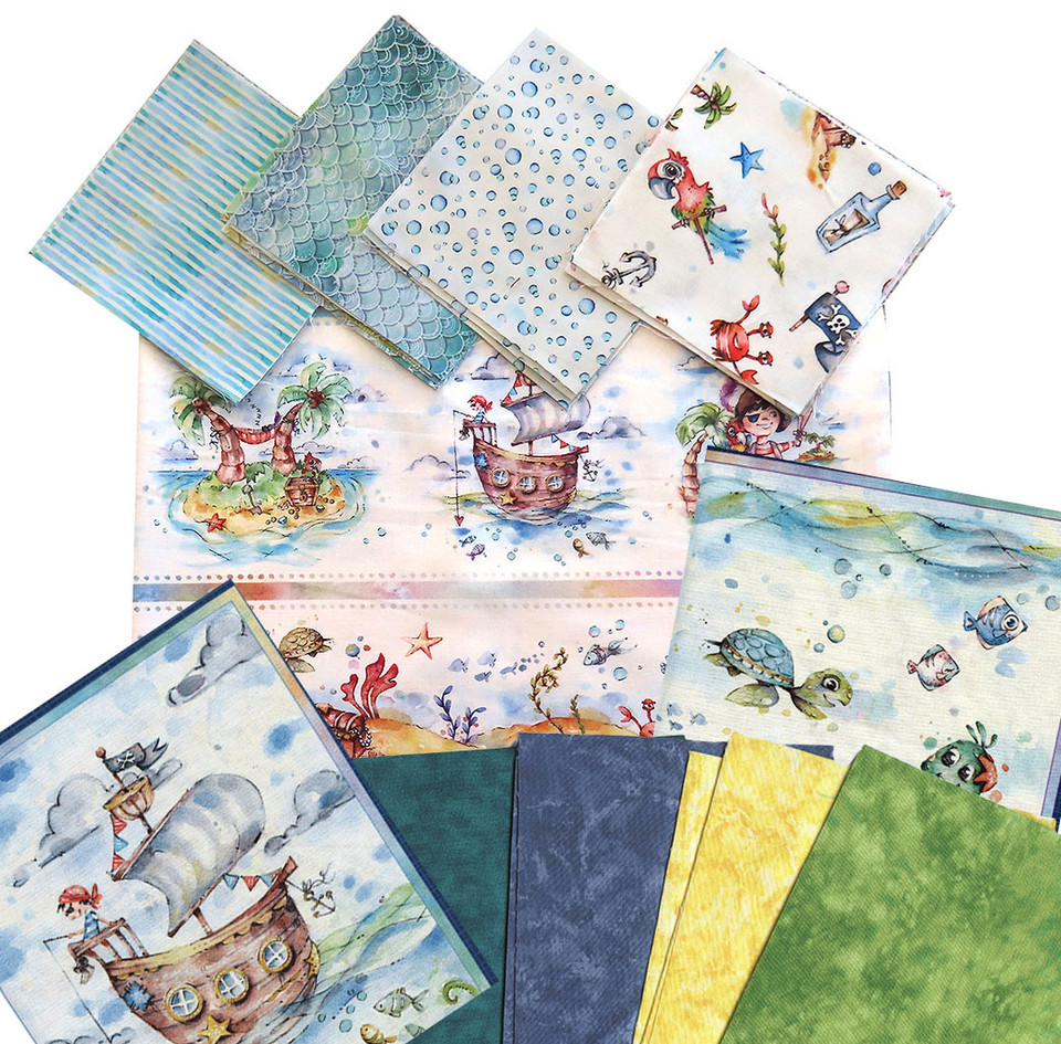 Enchanted Seas  Pirate Adventures Quilt Kit Enchanted Seas  Pirate Adventures Quilt Kit