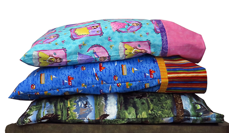 This group of pillowcases are featuring a princess print for the little lady in the house,  a transportation print for her little brother, and outside wilderness print perfect for the outdoor enthusiasts in the family. This group of pillowcases are featuring a princess print for the little lady in the house,  a transportation print for her little brother, and outside wilderness print perfect for the outdoor enthusiasts in the family.