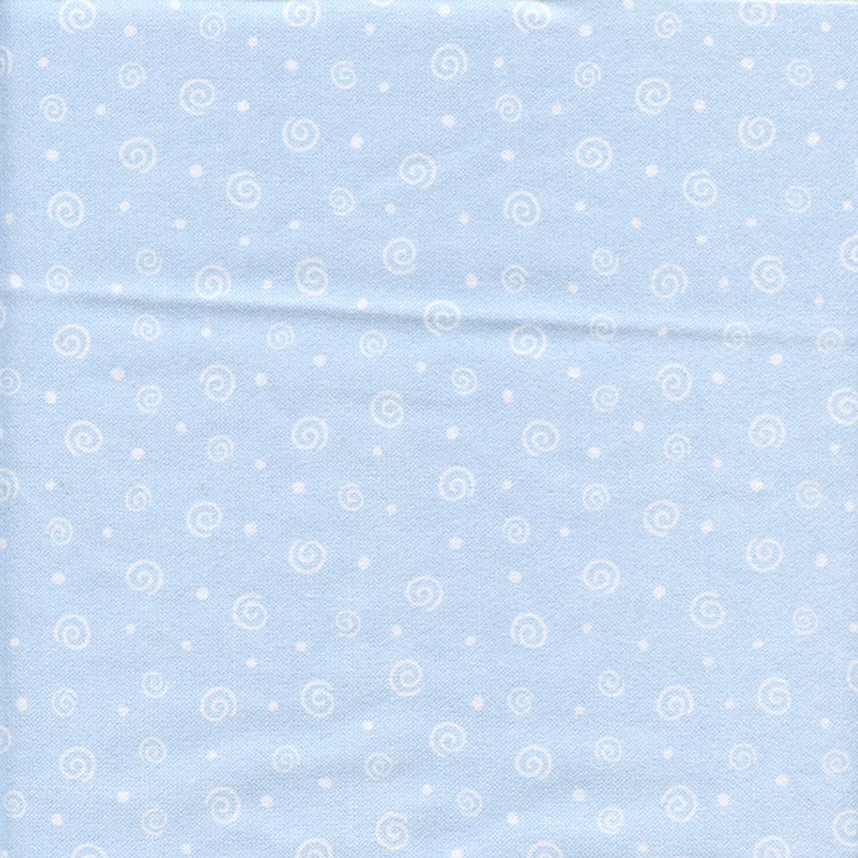 Baby Blue Soft Swirl Twinkle Comfort Flannel by Benartex