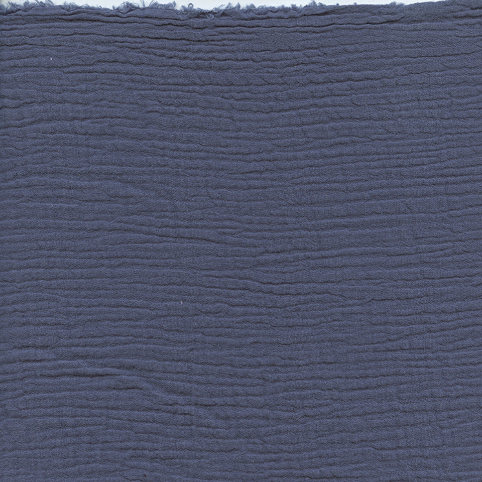 100% organic cotton double gauze, by Gordon Fabrics SKU# Zola - Denim
