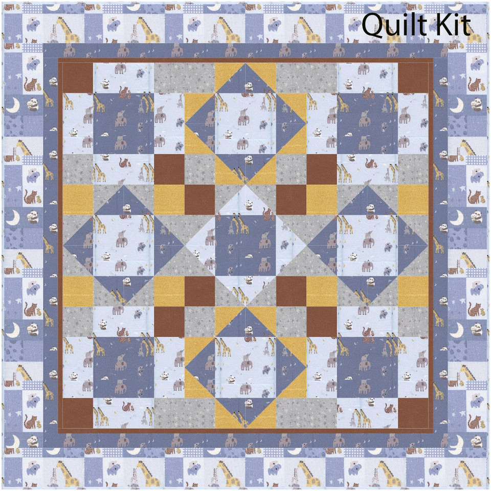 Safari Stargazing Bedtime Baby Quilt Kit